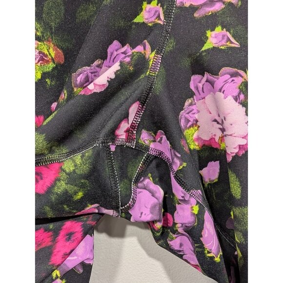 Old Navy Active Black Floral Leggings Powersoft High Rise Go-Dry Size XXL - Picture 9 of 14